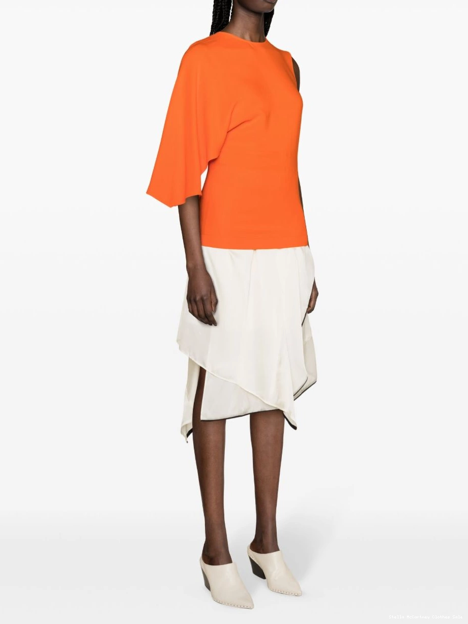 Affordable McCartney Women asymmetric top Stella cape-detailed 0727
